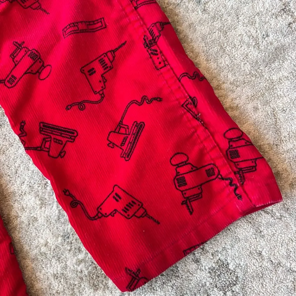 Vintage OshKosh B'gosh Red Corduroy Tools Overalls 4T USA